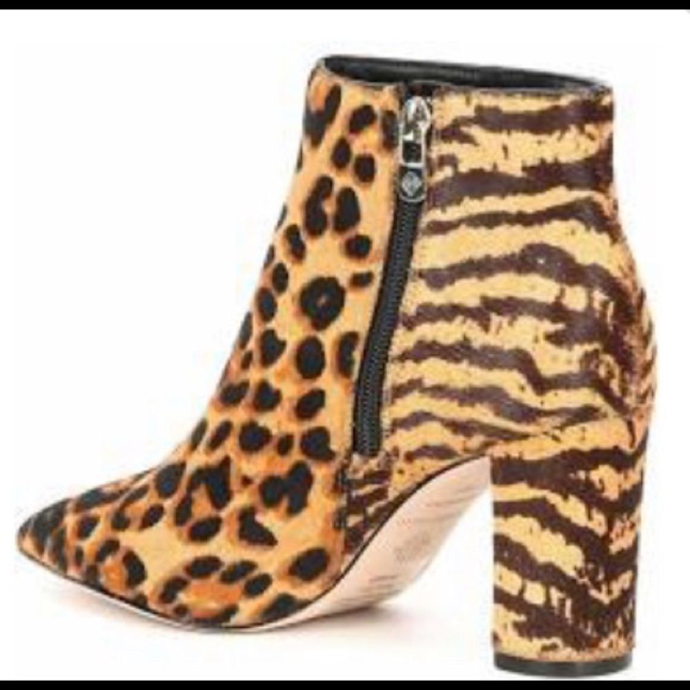 🔴 Antonio Melani Leopard/Tiger Print Fur Bootie - Picture 6 of 16